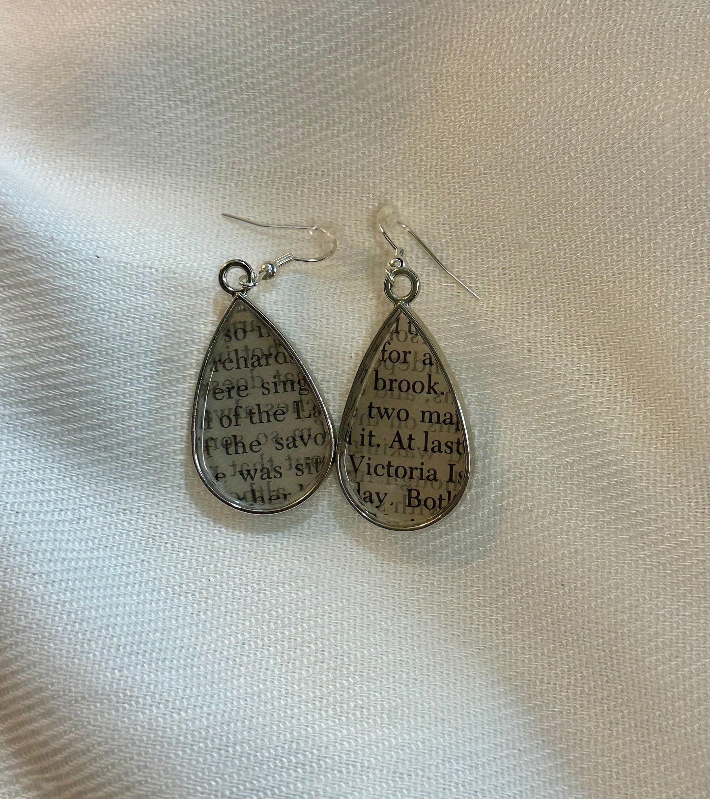 ‘Anne of Green Gables’ Silver Teardrop Earrings