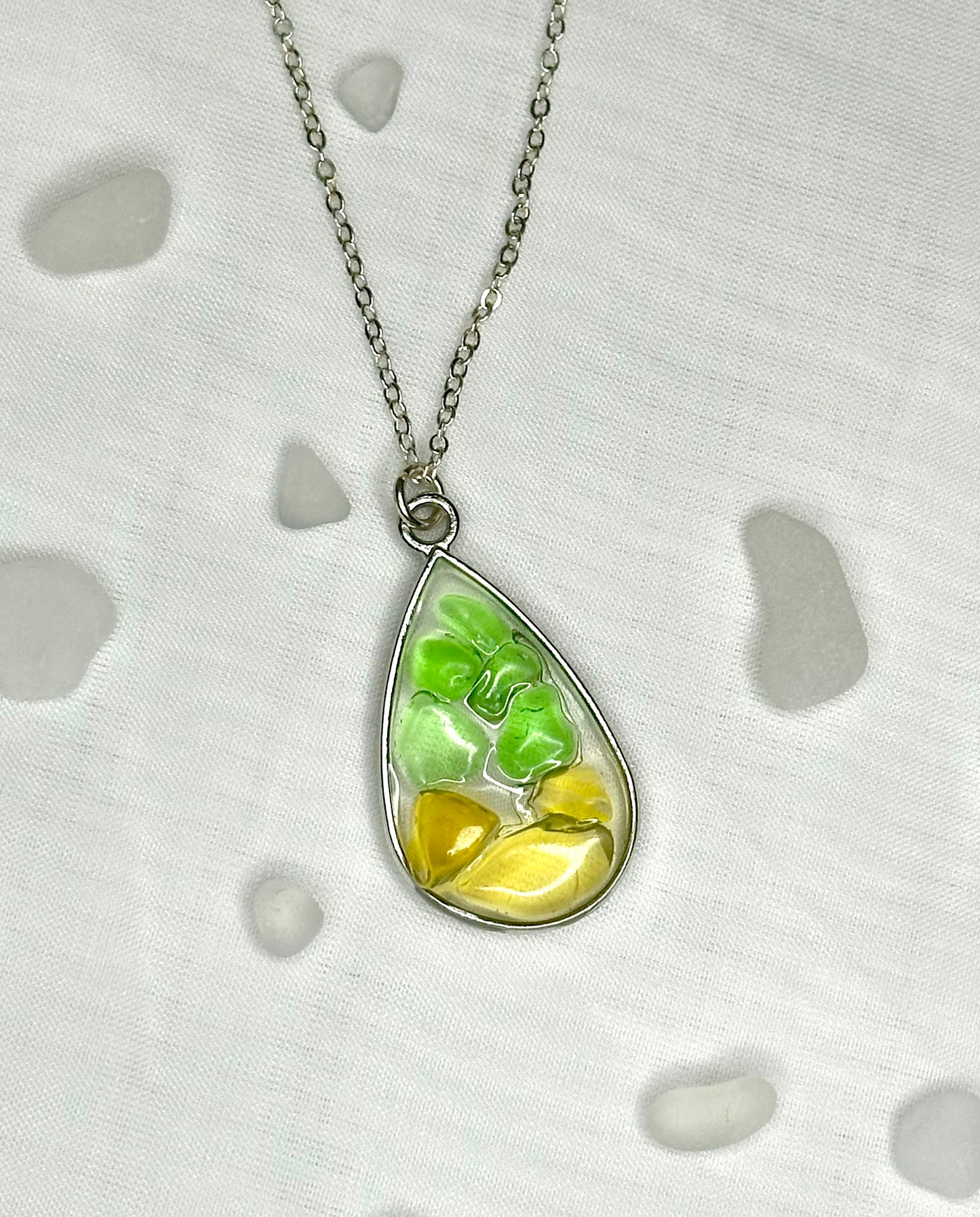 Cheesehead Sea Glass Necklace