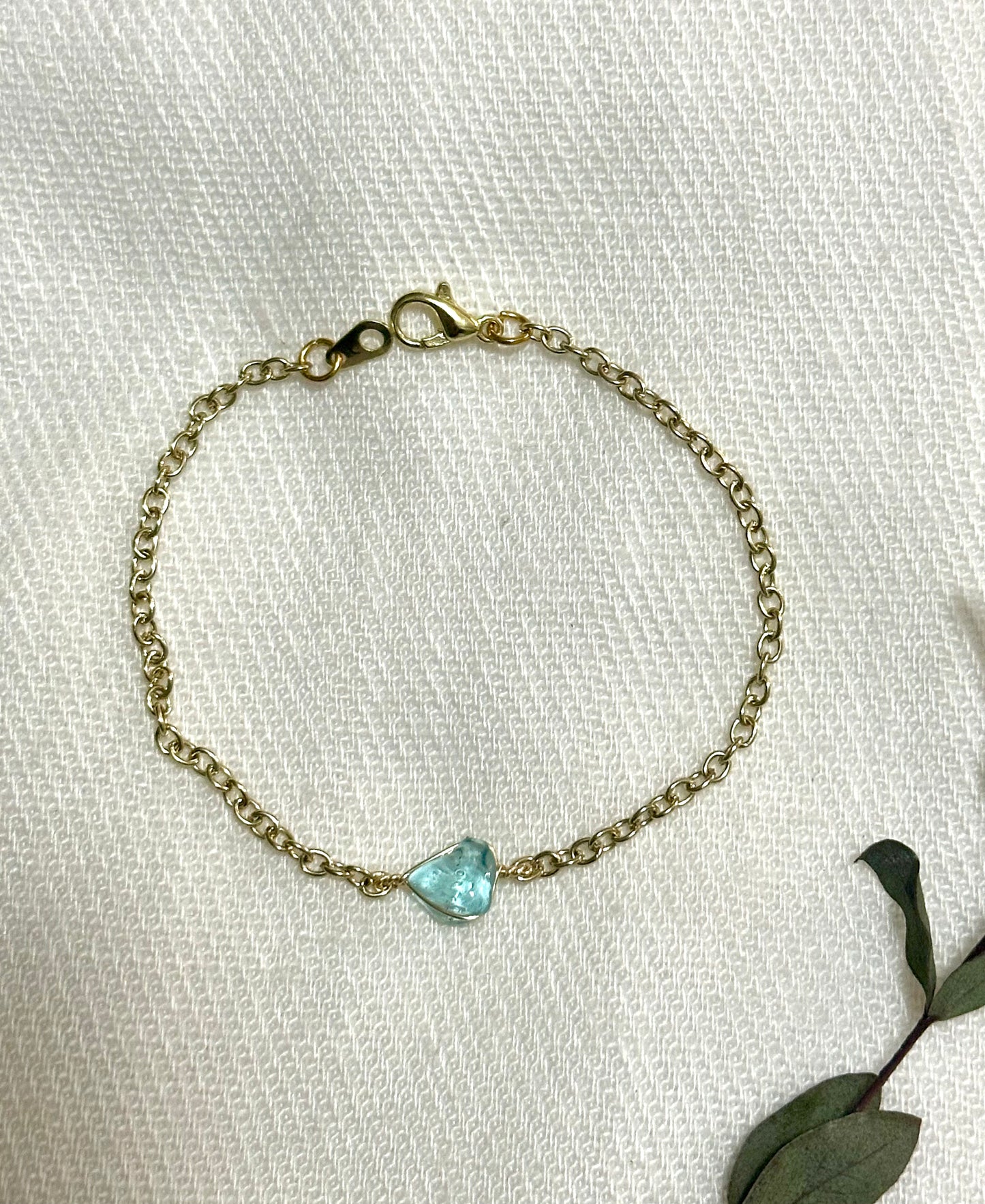 Sky Blue Sea Glass Bracelet