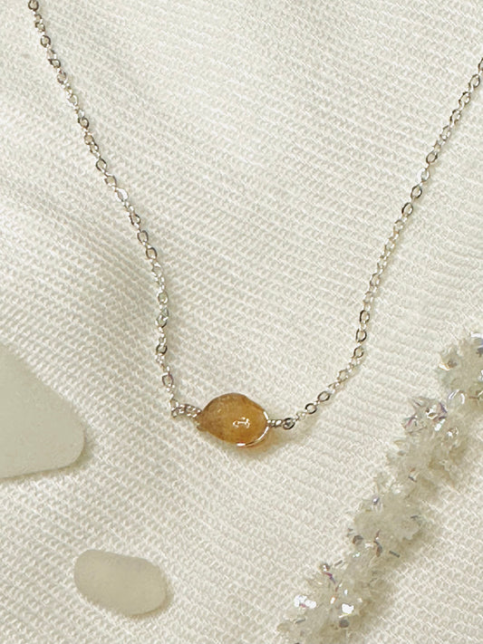 Ferruginous Quartz Semi-Precious Stone Necklace