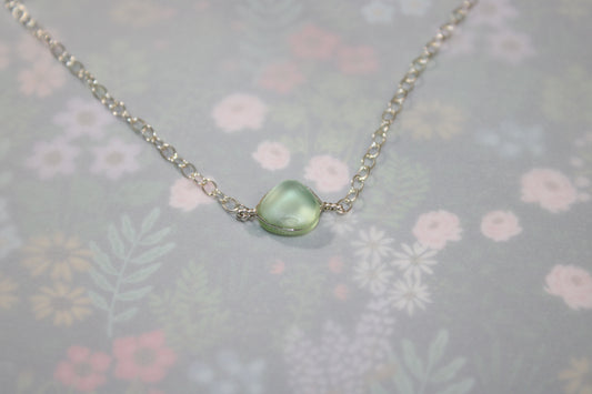 Seafoam Green Sea Glass Necklace