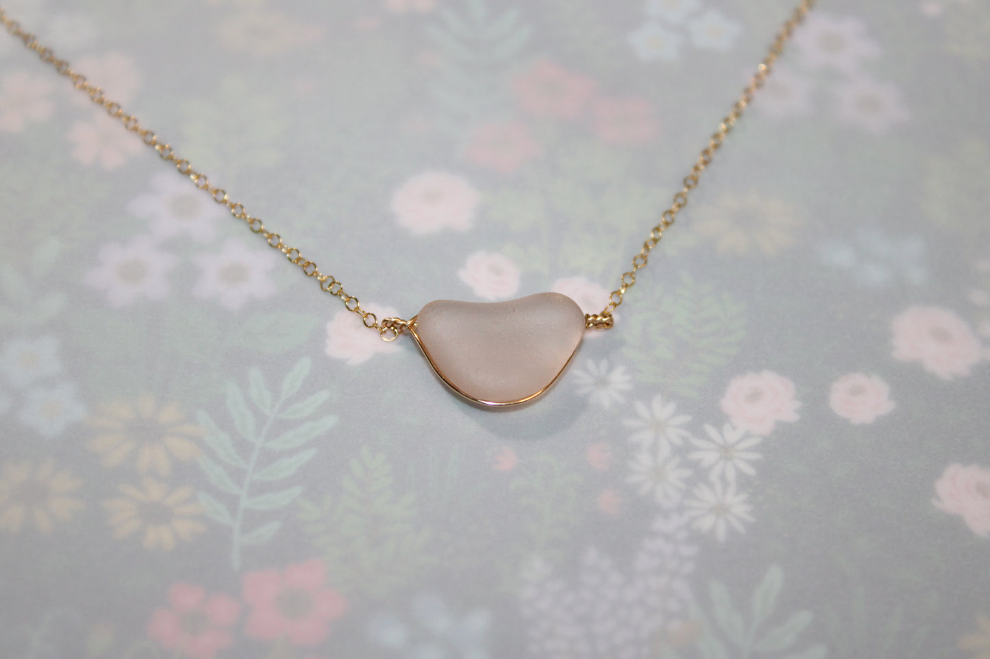 Soft Pink Sea Glass Necklace