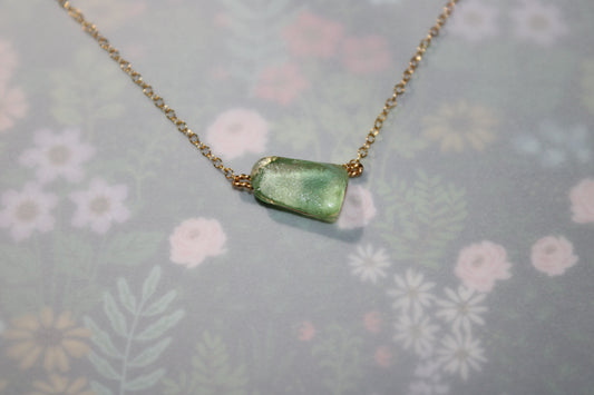 Seafoam Green Sea Glass Necklace