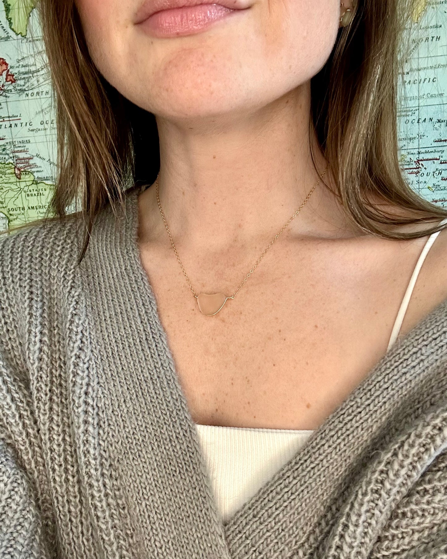 Soft Pink Sea Glass Necklace